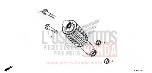 COUSSIN ARRIERE MSX125AH de 2017